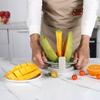 3 In 1 Fruit Vegetables Slicers,Stainless Steel Heavy Duty Vegetable Cutter for Home,Multi-Functional Kitchen Tool
