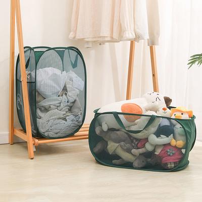 Panier à Linge Pliant en Maille Panier de Rangement pour Vêtements Sales pour la Maison et la Salle de Bain avec Poignées Durables Organisateur à Linge Portable