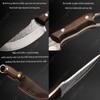 Multifunctional Kitchen Knife Handmade Forged Boning Knife Meat Cutting Fruit Knives Wooden Handle Stainless Steel BBQ Knife