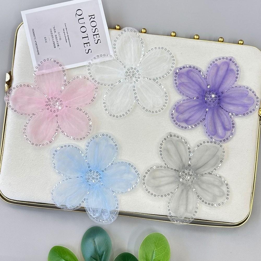 Corsage Organza Floral Patch Mesh Lace Wedding Dress Applique Clothing DIY Accessories