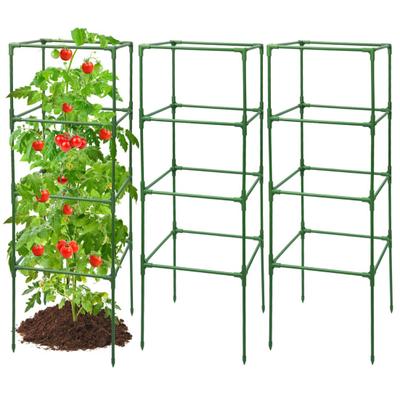 1 Set Tomatenkäfig, höhenverstellbar, einfach zu montieren, vertikale Kletterpflanzen, Gemüsegitter, Blumenpflanzen