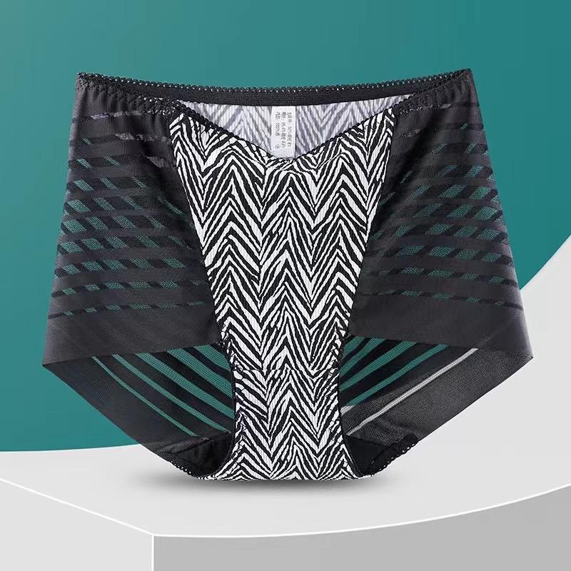 Sexy Lace Panties Women's Underpants Large Size Leopard Pattern High Waist Briefs Breathable Lift Buttocks Female Underwear