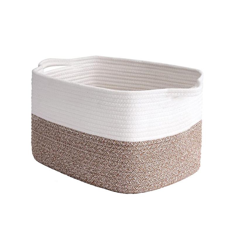 Cotton Rope Woven Storage Basket - Large Capacity for Laundry & Toys