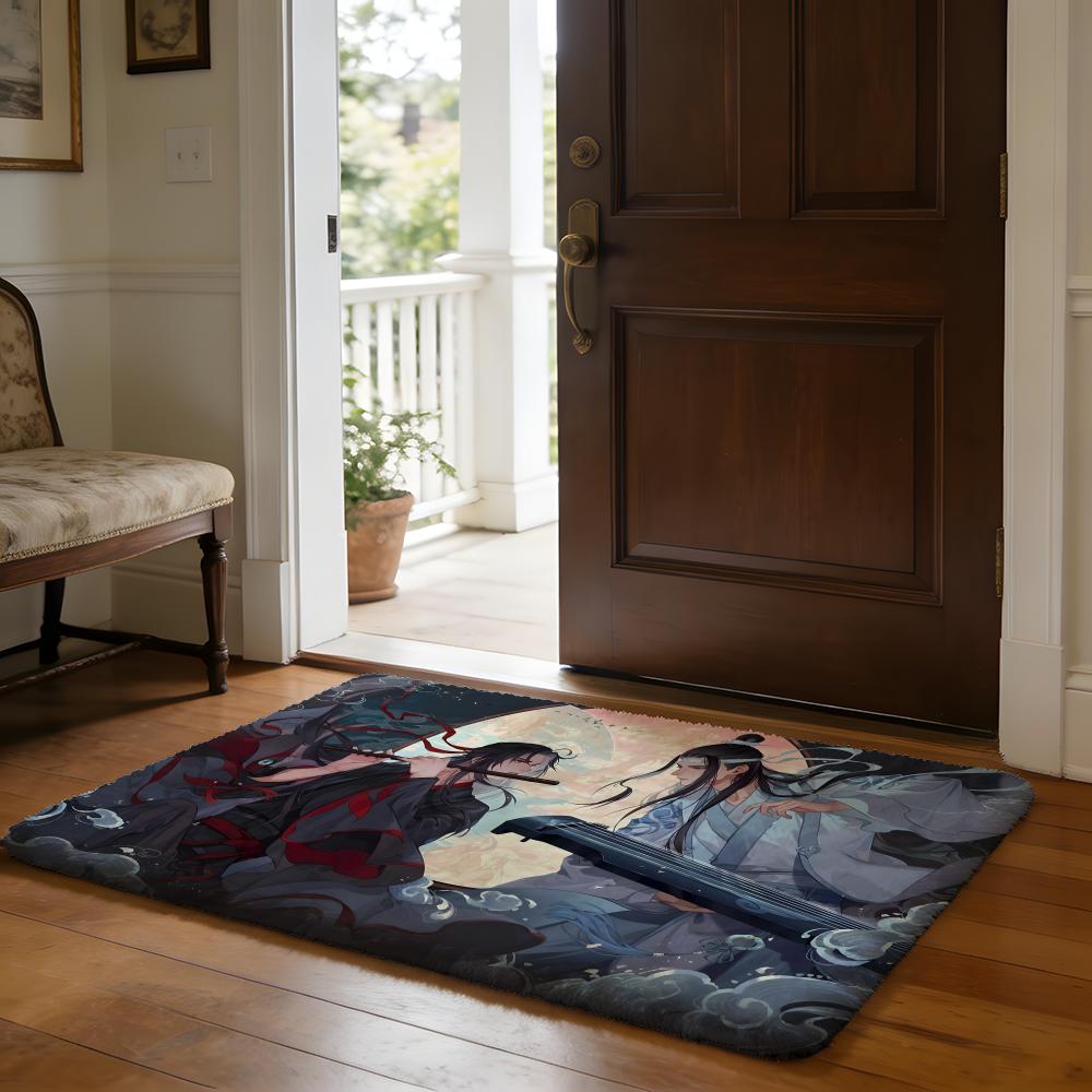 BL Anime MMoDaoZuShi Floor Mat Soft Flannel Absorbent Mat Non-Slip Rug Home Bedroom Bathroom