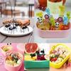 Novelty Plastic Cartoon Animals Ants Cats Musical Note Shape Food Fruit Fork Picks Set for Party Cake Dessert Bento Accessories