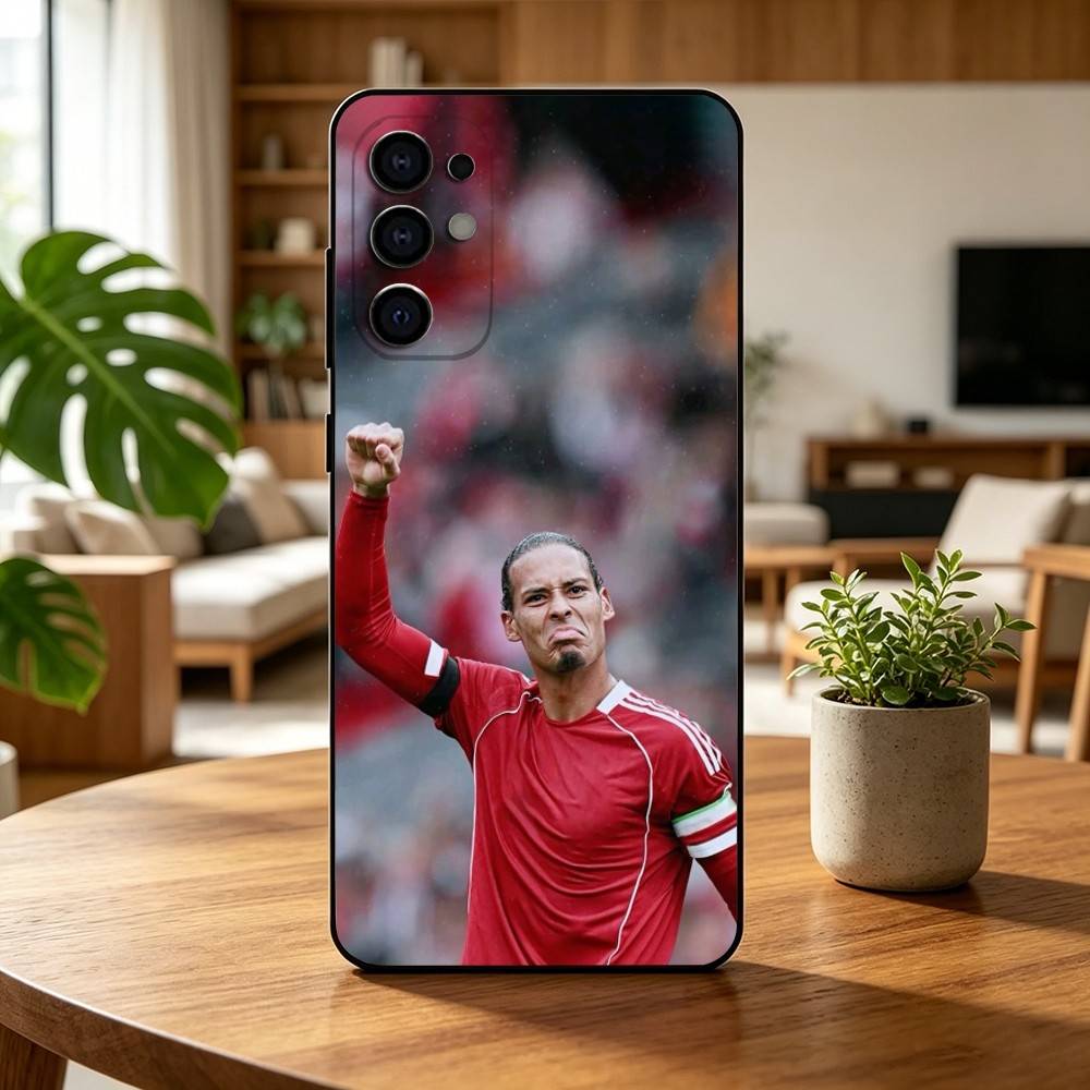 V-Virgil van D-Dijk FOOTBALL 4  Phone Case Black Silicone Soft For Samsung S25,S24,S21,S22,S23,S30,Ultra,S20,Plus,Fe,Lite