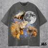 Drei Leguan Retro Grafik T-Shirt, Vintage Leguan Mond Shirt, Lustiges Eidechsen Tee, Exotisches Reptilien T-Shirt, Übergroßes Grafik Top, Einzigartiges Geschenk