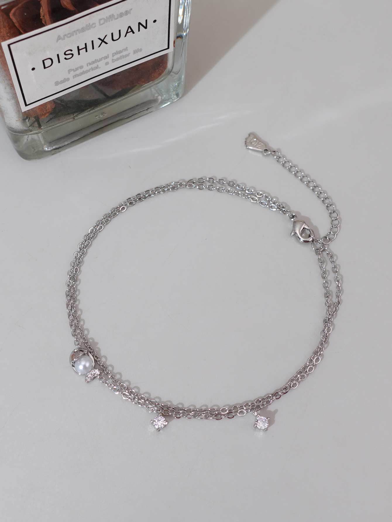 

Геометрический квадратный цирконовый браслет на щиколотку, простой дизайн, чувственная ниша, цепочка для ног, женственность, высококачественное украшение для ног