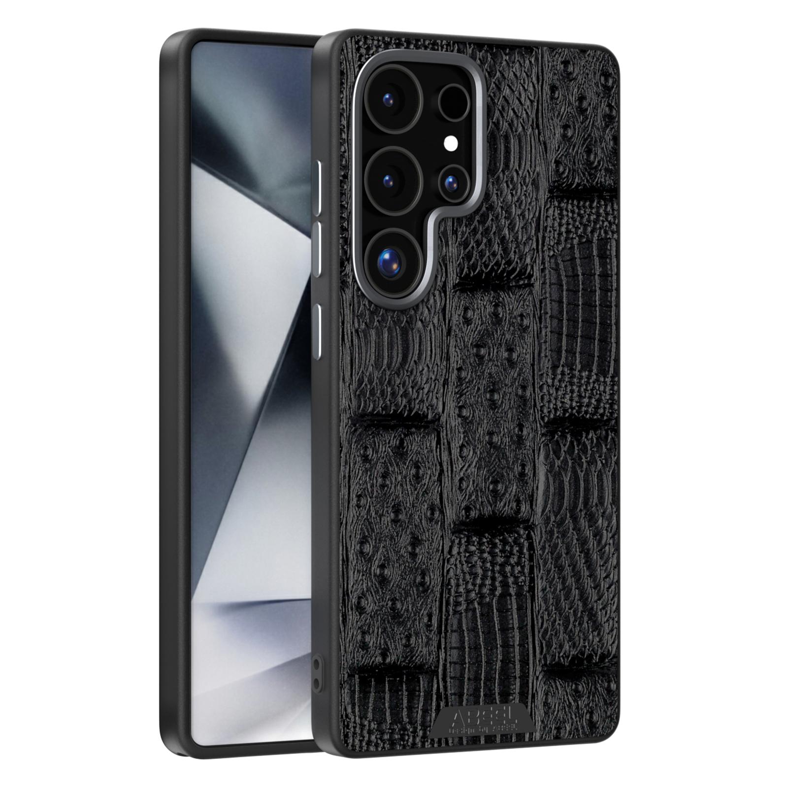 

ABEEL For Samsung Galaxy S25 Ultra Case Compatible with MagSafe Beast Texture Micro-Embossing Back Cover Black