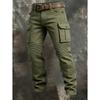 New Style Spring-autumn Men's Tactical Outdoor Pants - Men's Casual Plaid Striped Multi-pocket Work Pants