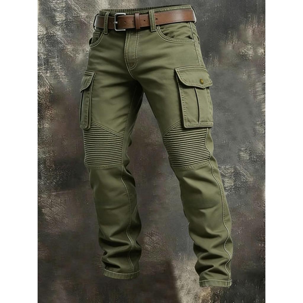 New Style Spring-autumn Men's Tactical Outdoor Pants - Men's Casual Plaid Striped Multi-pocket Work Pants