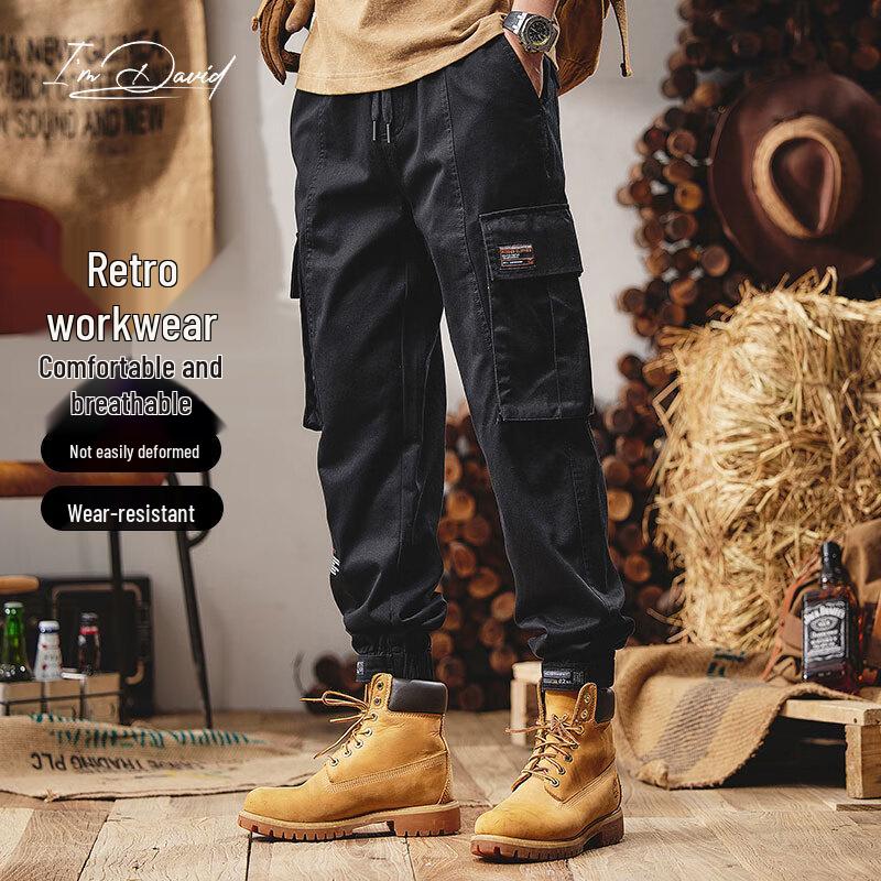 

I M DAVID Men s Retro Loose Fit Cargo Jogger Pants 3XL