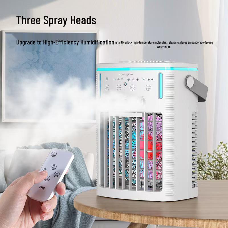 Portable Desktop Air Conditioning Fan with Humidifying and Cooling Spray