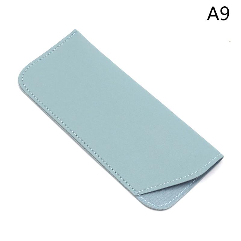 Simple Soft Leather Sunglasses Bag For Women Men Waterproof Reading Glasses Case Dust Storage Bag Eyewear Pocket Accessory