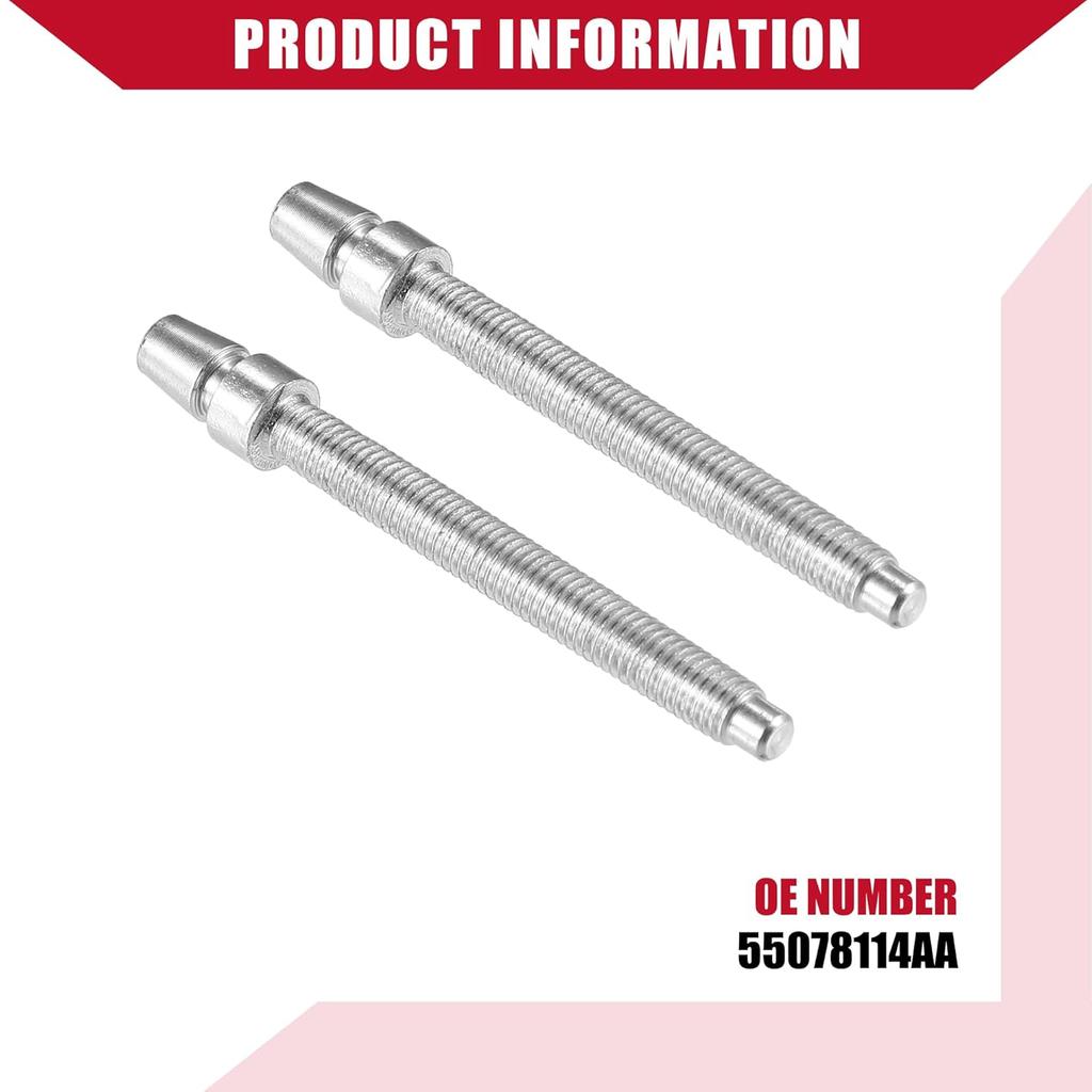 No.55078114AA Headlight Horizontal Adjustment Screws for Jeep Wrangler JK 2007-2018 / Inner/Durable / 2 Pcs/Silver Tone