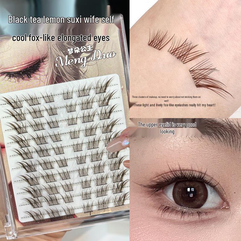 

Three-Row Fox-Eye Black Tea Brown Su Daji Comic-Style False Eyelashes