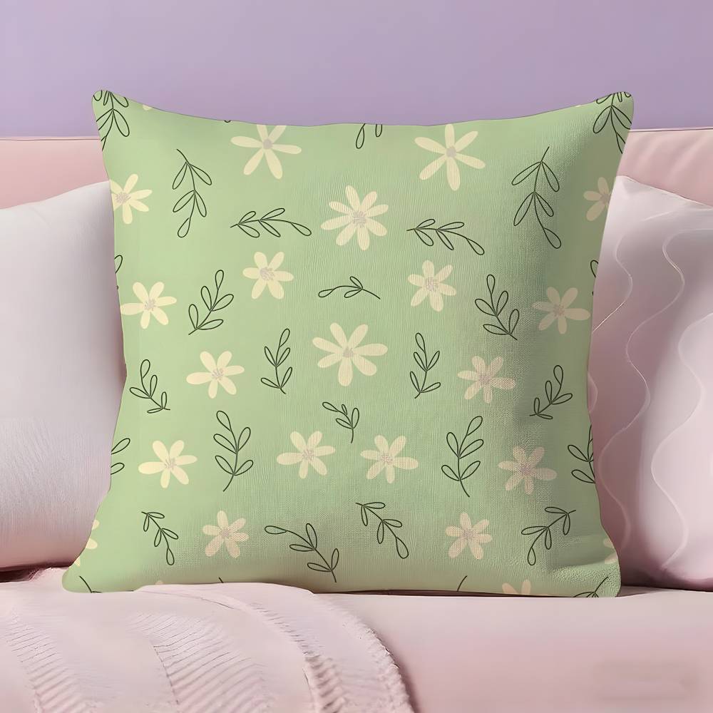 Modern style Leaf art Pillow Case  Ultra Soft Skin Friendly Fabric Cloud Like Comfort & Concealed Zipper