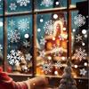High quality[Christmas Snowflake Stickers] 6 Sheets of 114pcs Christmas Snowflake Window Stickers | Winter Cabinet Decoration, White Electrostatic