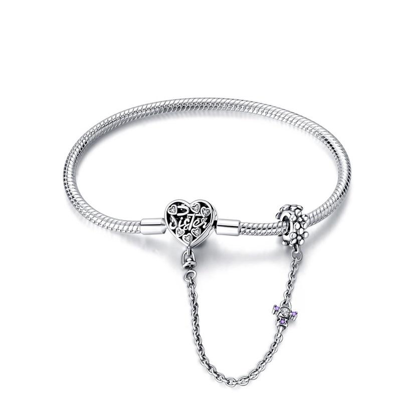 Armband Silber 925 Original 17-20CM Stern Mond Sonne Schmetterling Zirkon Feine Armbänder Passend für DIY Charms Geburtstags Schmuck Souvenir Geschenk