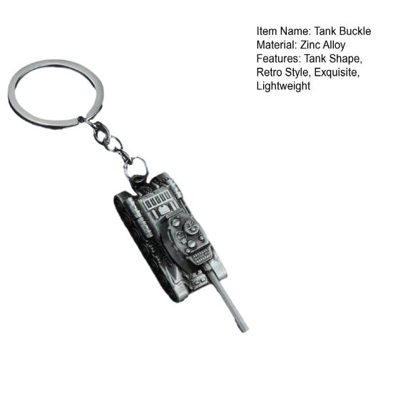 Tank Keychain Pendant Metal Military Tank Keychain Lightweight Retro Bag Charm Accessories for Men And Women Tank Lovers