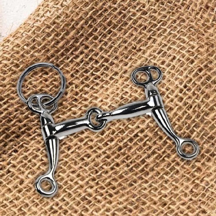 Modeinredning Silverlegering Nyckelring Rostbeständig Legering Hästbett Nyckelring Berlock för Bil- och Hemnycklar Väskdekoration