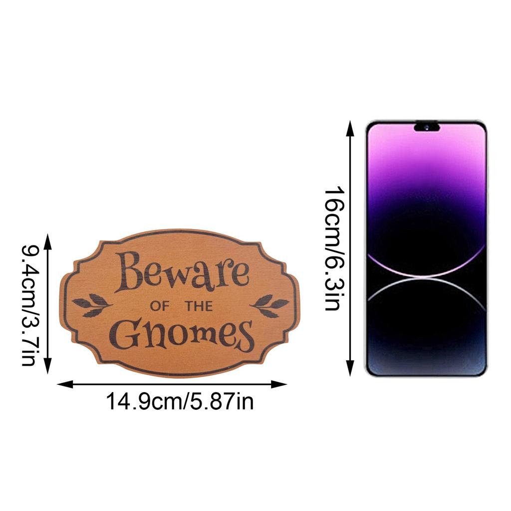 Beware Of Gnomes Sign, Garden Sign Accessories, Signs, Garden, Fun Decorative Ornaments, Holiday Ornaments