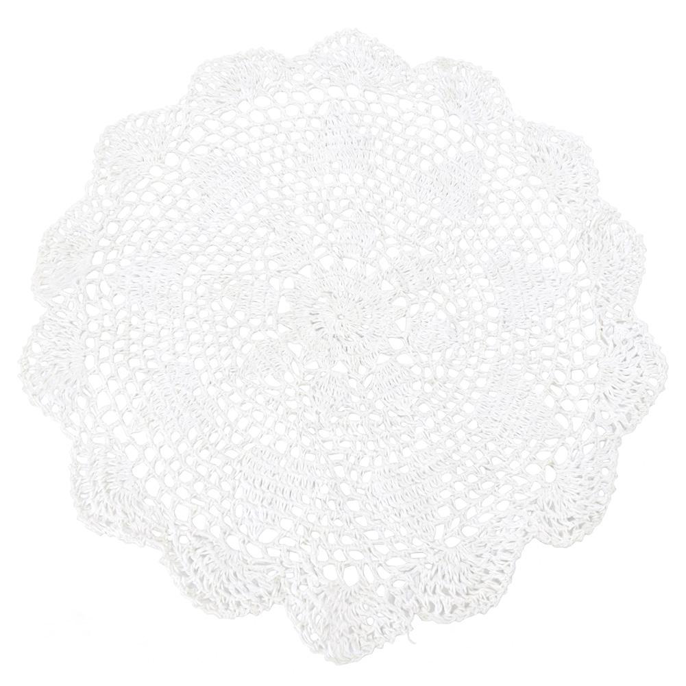 25cm Diameter Crochet Mats Lace Table Cloth Vintage Doily