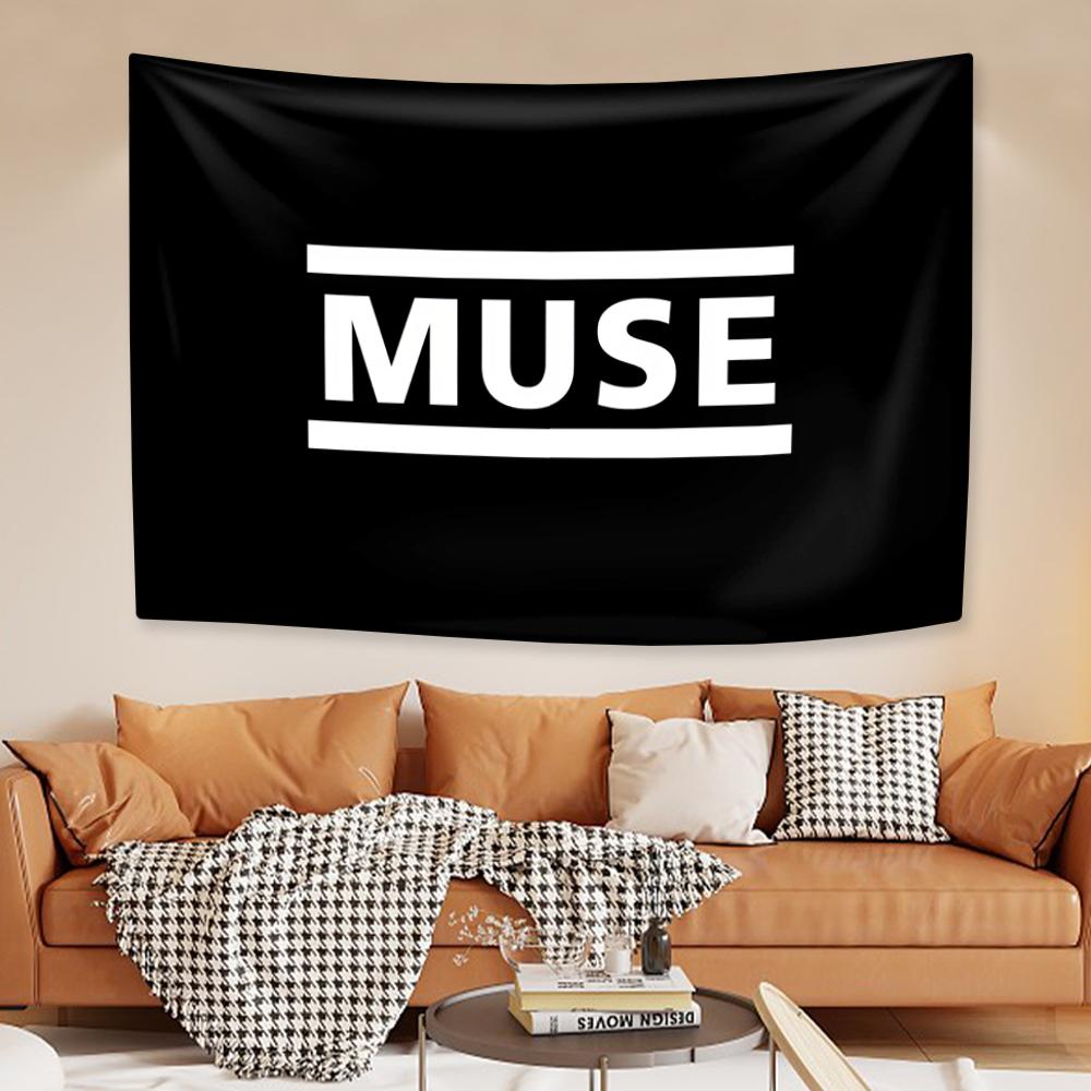 British Music Rock Band Tapestry Muses Album Cover Wall Hanging Home Decoration Dormitory Backdrop Concert Decor Friend Gift