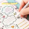 Floral Outline Highlighter: Curve & Wavy Fine Marker for Journals and Notes