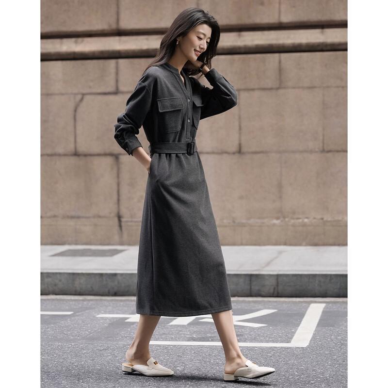 Demana Women's Hyaluronic Acid V-Neck Knitted Dress