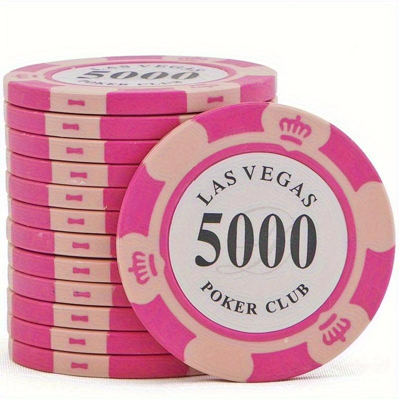 10pcs/lot Clay Las Vegas Poker Chips 14g Set Casino Coins 40mm Coin Poker Chips Entertainment Dollar Coins Card Game LasVegas