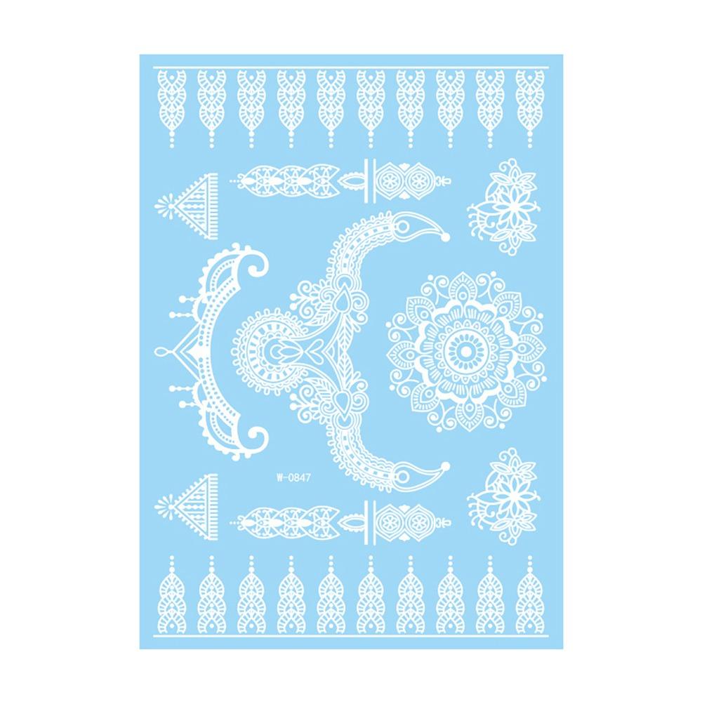 Falsches Henna Temporäres Tattoo Wasserübertragungs-Abziehbilder Körperkunst-Aufkleber Finger Hand Beine Arm