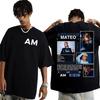 Abraham Mateo Double Sided Print T Shirt Unisex Unisex Latin Singer Tracklist Vintage Oversized Short Sleeve Hip Hop Graphic Tee