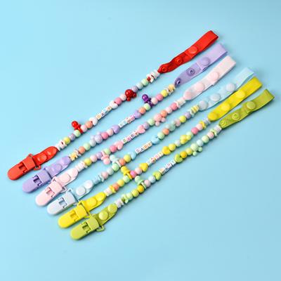 Baby Beads Chain Rope Dummy Anti-Drop Pacifier Clip Teether Nipple Holder Leash