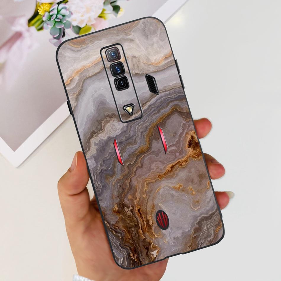 For ZTE Nubia Red Magic 7 7S Pro Case Zte nubia REDMAGIC 7S 7Pro Fashion Cool Pattern Black Silicon Soft Phone Cases