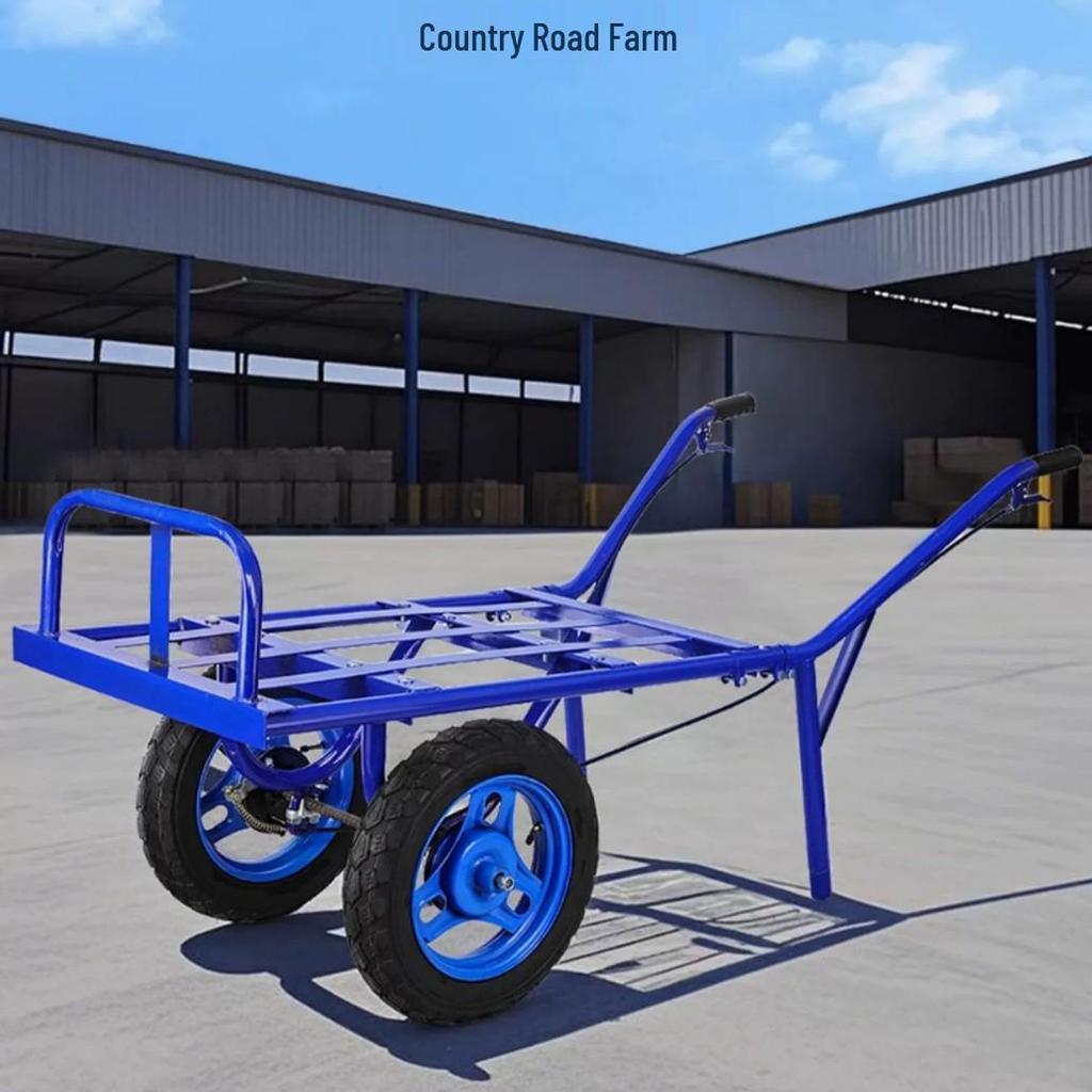 Tiger Car Two-Wheel Flatbed Hand Truck Cart with Large Wheels