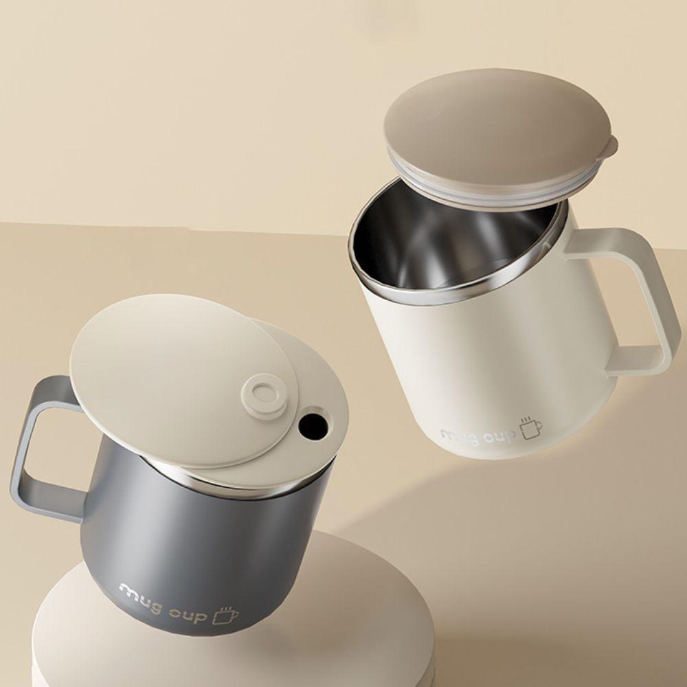 Household 304 Stainless Steel Insulated Coffee Mug Sliding Cover Design 400 ML Drinking Cup Sealed with Lid Coffee Cup Gift