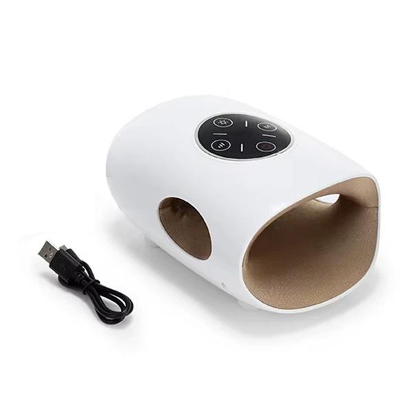 

Portable Wireless Rechargeable Electric Hand Massager Hot Compress Air Pressure Compression Airbags Finger Palm Massage Features белый