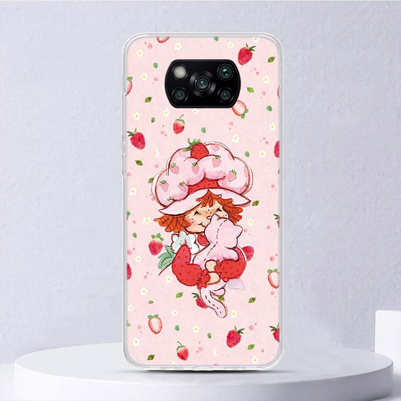 Strawberry Cartoon Girl Soft Case For Xiaomi Poco X7 X6 X5 X4 X3 Nfc F7 Ultra F6 F5 Pro Phone Cover F4 Gt F3 M5S M4 M3 M5 M6 Coq