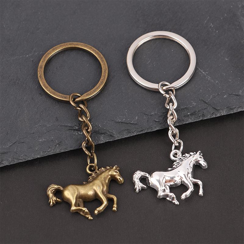 Animal Keychain Vintage Horse Pendant Keyring Bag Accessories Keychain Pendant