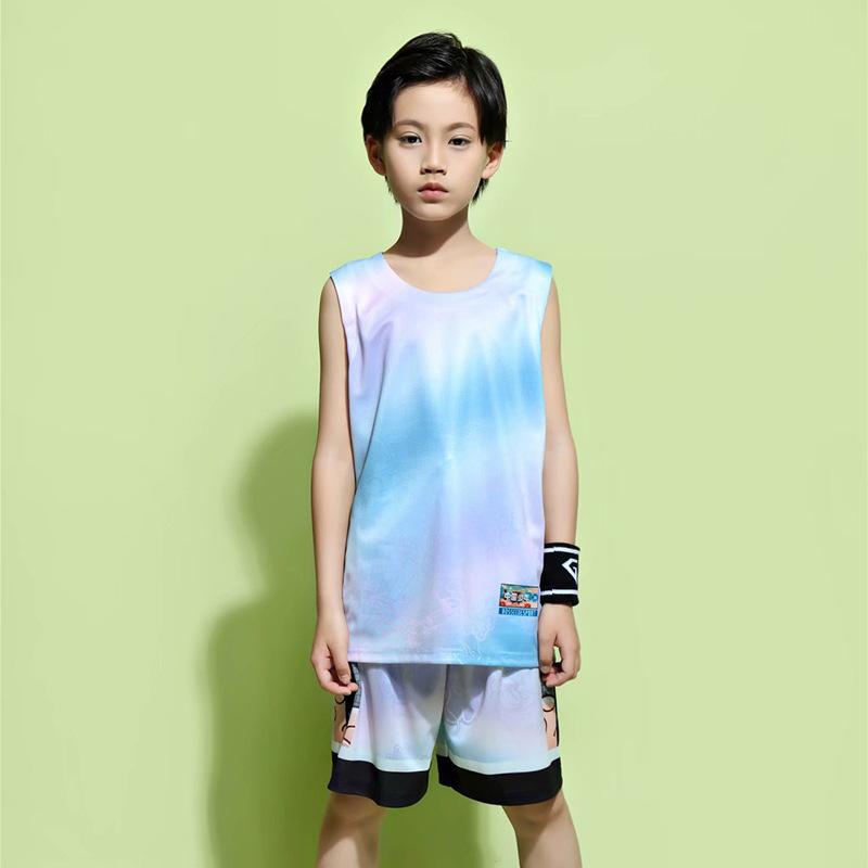 Children's and Students' Basketball Uniforms Printed Number Team Training Uniforms Sports Suits Summer Breathable Men's and Women's Table Tennis 