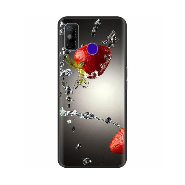 Pentru Tecno Spark 6 Go Husă pentru telefon Husa din silicon moale de desene animate pentru Tecno Spark 6 Go Spark6 Go Negru Tpu Bara de protecție drăguță de desene animate