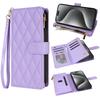 Applicable To iPhone16E Mobile Phone Leather Case 15Pro Xiaoxiangfeng Multi-card Zipper Wallet Oblique Span Protective Case Google 9A