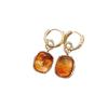 Maillard Amber Halo Geometric Earrings - Hong Kong Style