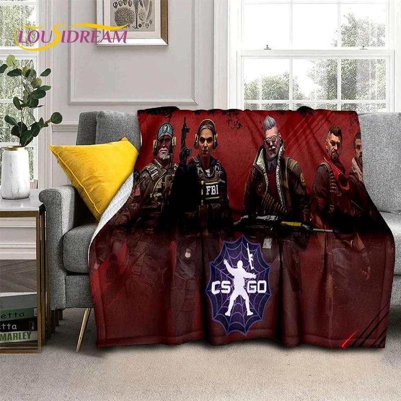 Counter Strike Game,CS GO,Gamer 3D Blanket,Soft Throw Blanket for Home Bedroom Bed Sofa Picnic Travel Office Cover Blanket Kids