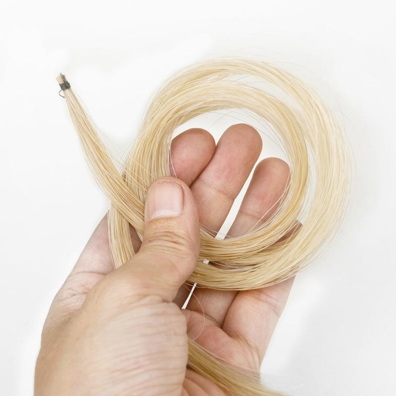 Violin Bow Horsehair Mongolian Musical Bow Hair Replacement Natural White Violin Bow Hair for Violin Cello Accessories