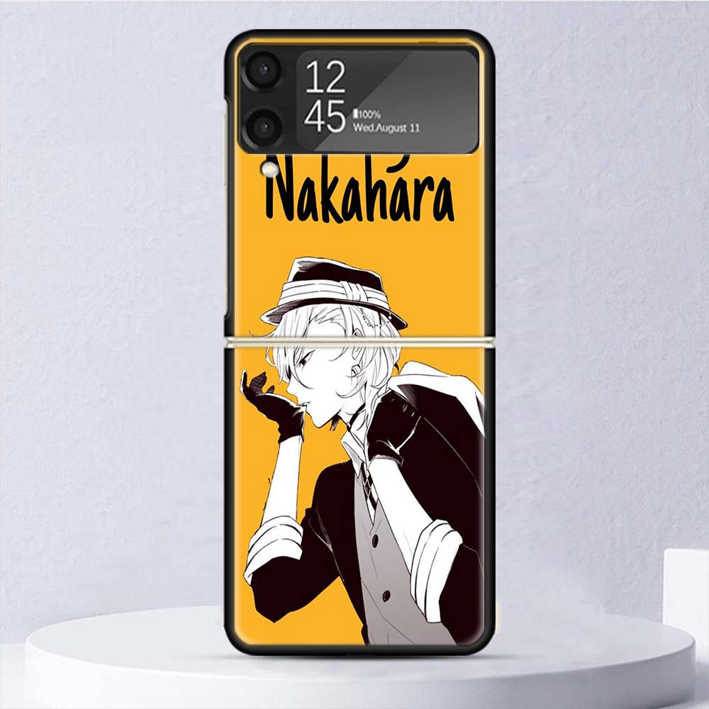 Bungo Stray Dogs Nakahara Chuuya Shockproof Case For Samsung Galaxy Z Flip 7 6 5 4 3 5G Phone Cover Z Flip3 Flip4 Flip5 Flip6 Fl