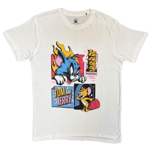 Tom & Jerry Unisex Adult Pop Art T-Shirt
