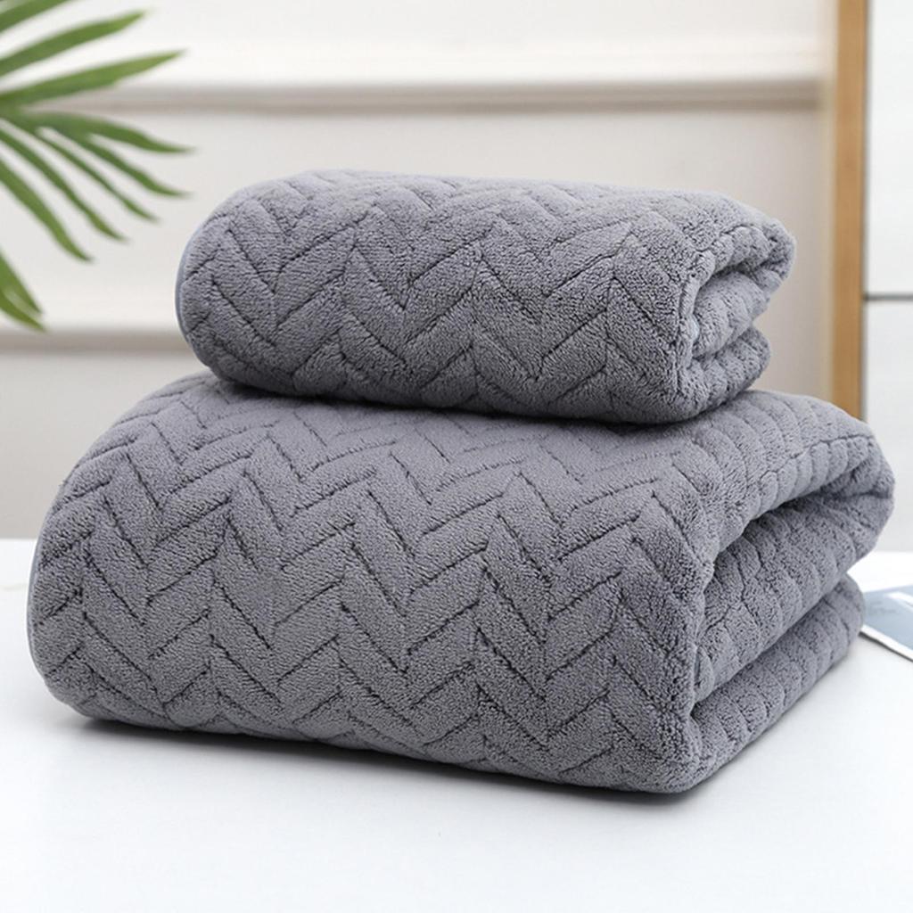 5x Coral Velvet Bath Towels, SPA Hotel Towel, Quick Drying Towel for Sport, Bathroom, SPA, Gym,