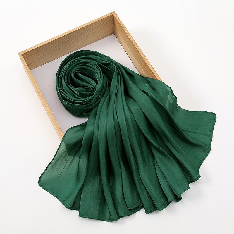 Premium Shimmer Silk Satin Hijab Scarf Women Luxury Solid Color Plain Hijab Shiny Shawl Silk Feeling Stain Wraps Shiny Stoles